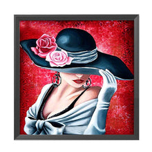 Load image into Gallery viewer, Formal Hat Women 11CT Stamped Cross Stitch Kit 40x40cm(canvas)
