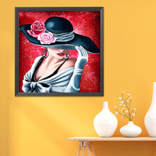 Load image into Gallery viewer, Formal Hat Women 11CT Stamped Cross Stitch Kit 40x40cm(canvas)
