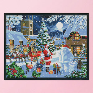 Santa Claus 11CT Stamped Cross Stitch Kit 50x40cm(canvas)