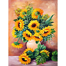 Load image into Gallery viewer, Sunflower Vase 11CT Stamped Cross Stitch Kit 36x46cm(canvas)
