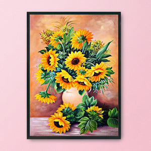 Sunflower Vase 11CT Stamped Cross Stitch Kit 36x46cm(canvas)