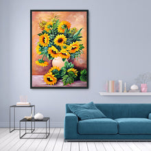 Load image into Gallery viewer, Sunflower Vase 11CT Stamped Cross Stitch Kit 36x46cm(canvas)
