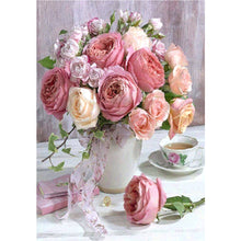 Load image into Gallery viewer, Rose Vase 11CT Stamped Cross Stitch Kit 36x46cm(canvas)
