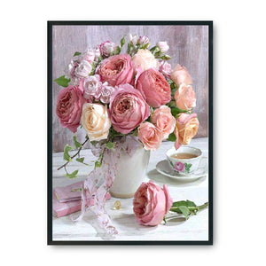 Rose Vase 11CT Stamped Cross Stitch Kit 36x46cm(canvas)