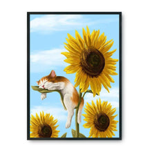 Load image into Gallery viewer, Sunflower Cat 11CT Stamped Cross Stitch Kit 36x46cm(canvas)
