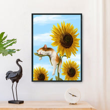 Load image into Gallery viewer, Sunflower Cat 11CT Stamped Cross Stitch Kit 36x46cm(canvas)
