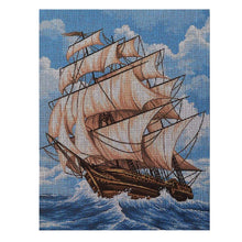 Load image into Gallery viewer, Sailboat 11CT Stamped Cross Stitch Kit 23x 30 cm(canvas)
