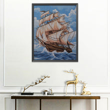 Load image into Gallery viewer, Sailboat 11CT Stamped Cross Stitch Kit 23x 30 cm(canvas)
