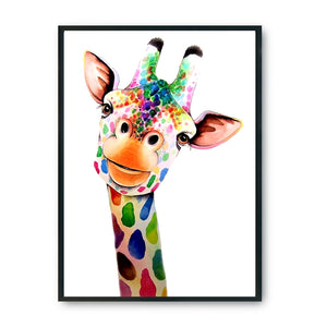 Colorful Giraffe 11CT Stamped Cross Stitch Kit 36x46cm(canvas)