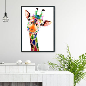 Colorful Giraffe 11CT Stamped Cross Stitch Kit 36x46cm(canvas)