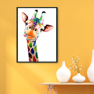 Colorful Giraffe 11CT Stamped Cross Stitch Kit 36x46cm(canvas)