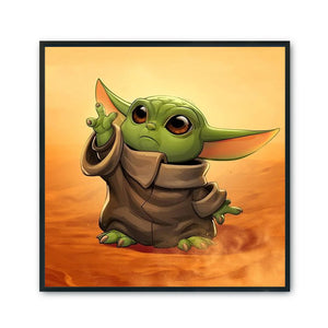 Yoda 11CT Stamped Cross Stitch Kit 36x36cm(canvas)