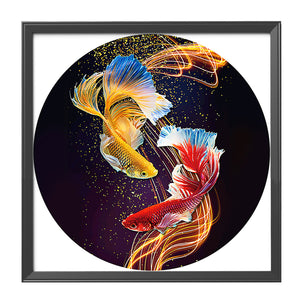 Koi 11CT Stamped Cross Stitch Kit 50x50cm(canvas)