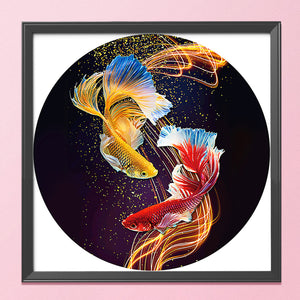 Koi 11CT Stamped Cross Stitch Kit 50x50cm(canvas)