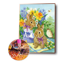 Load image into Gallery viewer, Spring Rabbit Cute Coloring 30x40cm(canvas) Full Round Drill Diamond Painting
