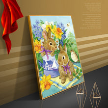 Load image into Gallery viewer, Spring Rabbit Cute Coloring 30x40cm(canvas) Full Round Drill Diamond Painting
