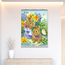 Load image into Gallery viewer, Spring Rabbit Cute Coloring 30x40cm(canvas) Full Round Drill Diamond Painting
