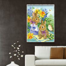 Load image into Gallery viewer, Spring Rabbit Cute Coloring 30x40cm(canvas) Full Round Drill Diamond Painting
