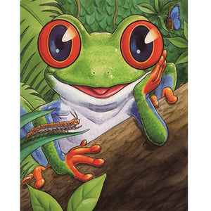 Frog 14CT Stamped Cross Stitch Kit 46x36cm(canvas)