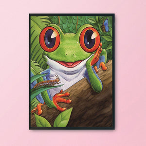 Frog 14CT Stamped Cross Stitch Kit 46x36cm(canvas)