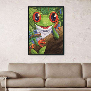 Frog 14CT Stamped Cross Stitch Kit 46x36cm(canvas)