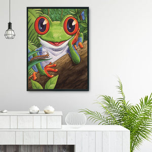 Frog 14CT Stamped Cross Stitch Kit 46x36cm(canvas)