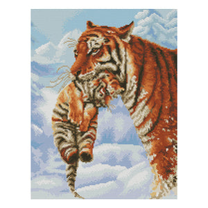 Animals 11CT Stamped Cross Stitch Kit 50x40cm(canvas)