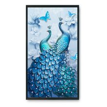 Load image into Gallery viewer, Blue Peafowl 11CT Stamped Cross Stitch Kit 60x100cm(canvas)
