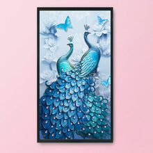 Load image into Gallery viewer, Blue Peafowl 11CT Stamped Cross Stitch Kit 60x100cm(canvas)
