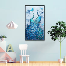 Load image into Gallery viewer, Blue Peafowl 11CT Stamped Cross Stitch Kit 60x100cm(canvas)
