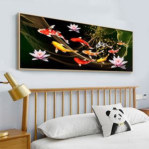 Fish Flower 100x50cm(canvas) Full Round Drill Diamond Painting