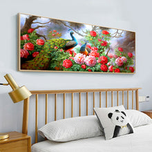 Load image into Gallery viewer, Peacock Peony 100x50cm(canvas) Full Round Drill Diamond Painting
