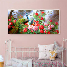 Load image into Gallery viewer, Peacock Peony 100x50cm(canvas) Full Round Drill Diamond Painting
