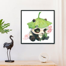 Load image into Gallery viewer, Lotus Panda 11CT Stamped Cross Stitch Kit 50x50cm(canvas)
