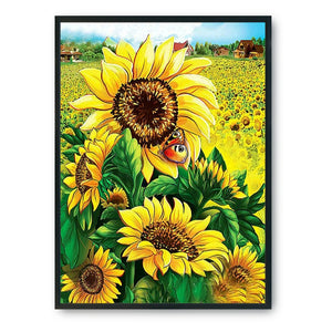 Sunflower 14CT Stamped Cross Stitch Kit 46x36cm(canvas)