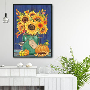 Sunflower 14CT Stamped Cross Stitch Kit 46x36cm(canvas)