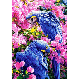 Parrots 14CT Stamped Cross Stitch Kit 46x36cm(canvas)