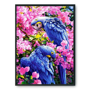 Parrots 14CT Stamped Cross Stitch Kit 46x36cm(canvas)