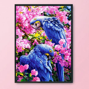 Parrots 14CT Stamped Cross Stitch Kit 46x36cm(canvas)