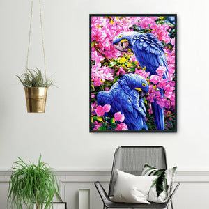 Parrots 14CT Stamped Cross Stitch Kit 46x36cm(canvas)