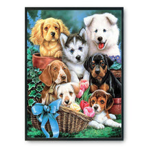 Load image into Gallery viewer, Puppies 14CT Stamped Cross Stitch Kit 46x36cm(canvas)
