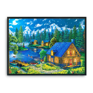 Rhine Town 11CT Stamped Cross Stitch Kit 36x46cm(canvas)