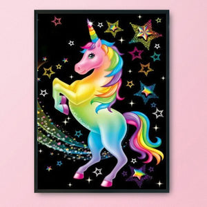 Unicorn 14CT Stamped Cross Stitch Kit 46x36cm(canvas)