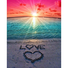 Load image into Gallery viewer, Beach LOVE 11CT Stamped Cross Stitch Kit 36x46cm(canvas)
