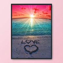 Load image into Gallery viewer, Beach LOVE 11CT Stamped Cross Stitch Kit 36x46cm(canvas)
