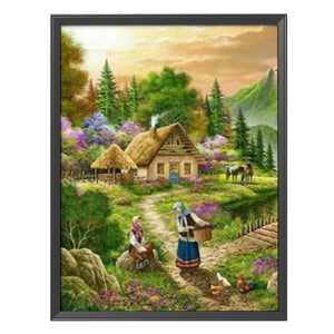 Women 11CT Stamped Cross Stitch Kit 40x50cm(canvas)