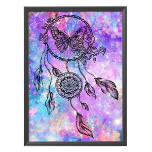 Butterfly 11CT Stamped Cross Stitch Kit 40x50cm(canvas)