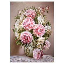 Load image into Gallery viewer, Pink Flower 11CT Stamped Cross Stitch Kit 40x50cm(canvas)
