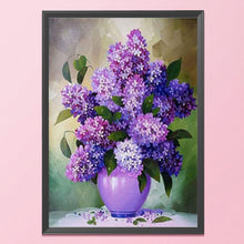 Load image into Gallery viewer, Purple Flower 11CT Stamped Cross Stitch Kit 40x50cm(canvas)
