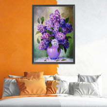 Load image into Gallery viewer, Purple Flower 11CT Stamped Cross Stitch Kit 40x50cm(canvas)
